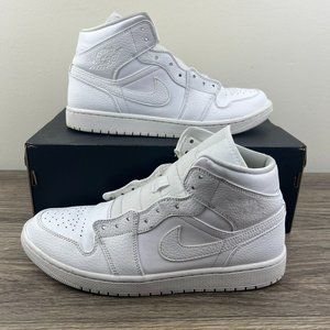 Nike Air Jordan 1 Mid Triple White 2020 Mens & GS 554724-130 Used